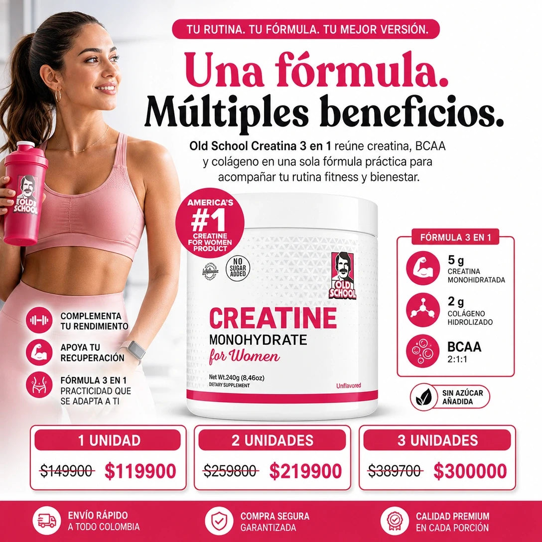 Creatina Premium para Mujeres. Potencia tu Fuerza, Recuperación y Rendimiento